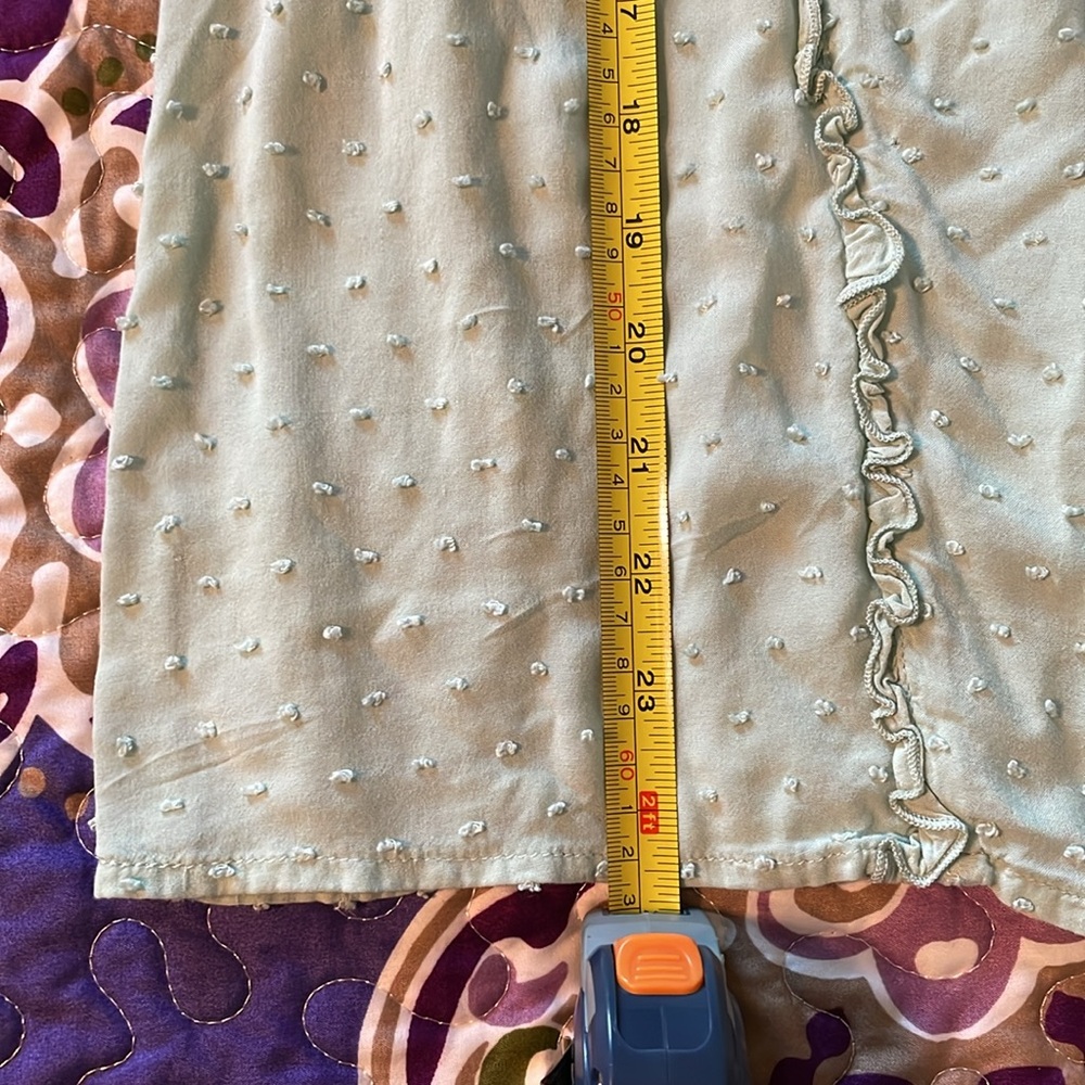 ModCloth Pale Green Ruffle Blouse - Picture 6 of 8